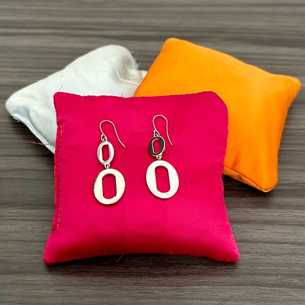 Coach Silver Oval Link Earrings